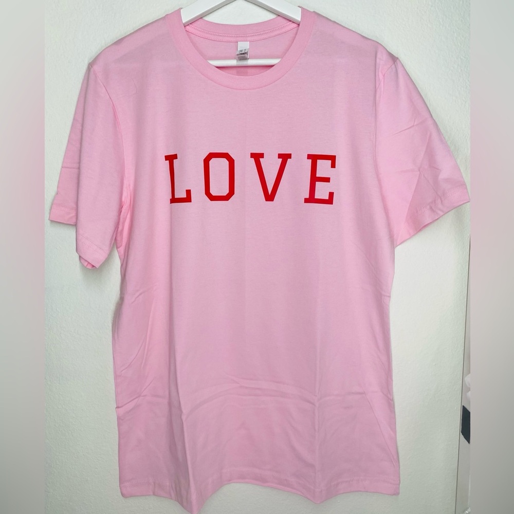 NWT Valentines Pink “LOVE” Shirt - Picture 3 of 5